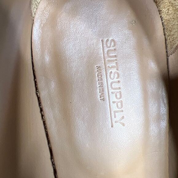 Suitsupply Men’s Belgain Tan Suede Tassel Loafers Size 42.5 US 9.5